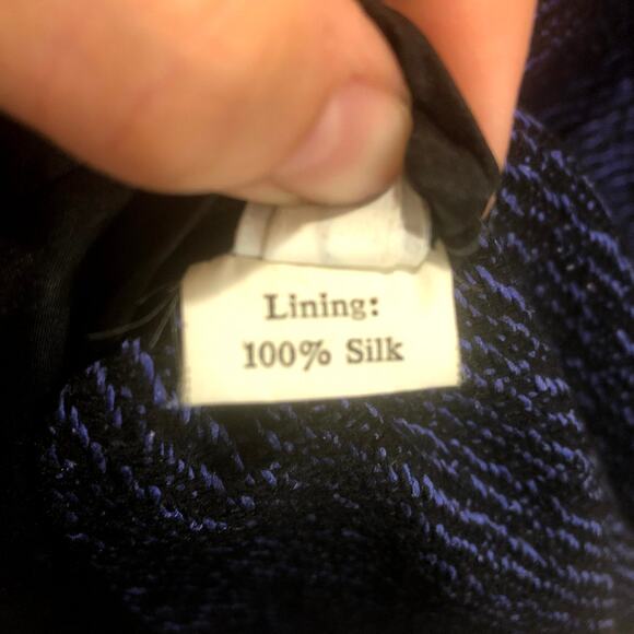 Vintage Dark Blue Shift Style Sweater Dress Large - Picture 8 of 11